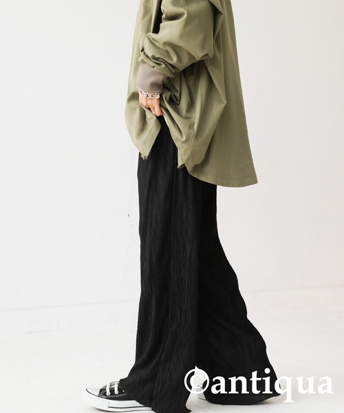 antiqua（アンティカ）の「セルフカットパンツ（その他パンツ・レディース・ブラック/グリーン・FREE）」の9枚目の写真