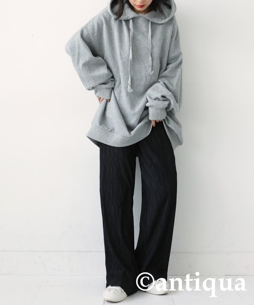antiqua（アンティカ）の「セルフカットパンツ（その他パンツ・レディース・ブラック/グリーン・FREE）」の4枚目の写真