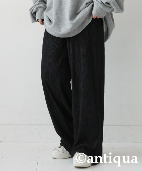 antiqua（アンティカ）の「セルフカットパンツ（その他パンツ・レディース・ブラック/グリーン・FREE）」の3枚目の写真