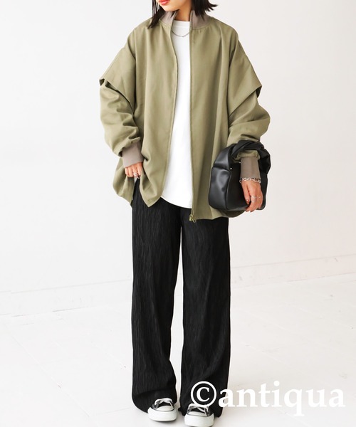 antiqua（アンティカ）の「セルフカットパンツ（その他パンツ・レディース・ブラック/グリーン・FREE）」の6枚目の写真