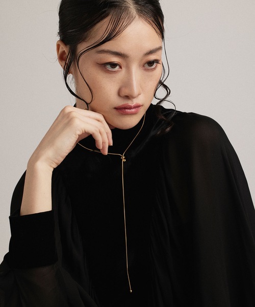 CENE（セネ）の「【CENE】セネ/ ドットロングネックレス（ネックレス・レディース・シルバー/ゴールド・FREE）」の6枚目の写真