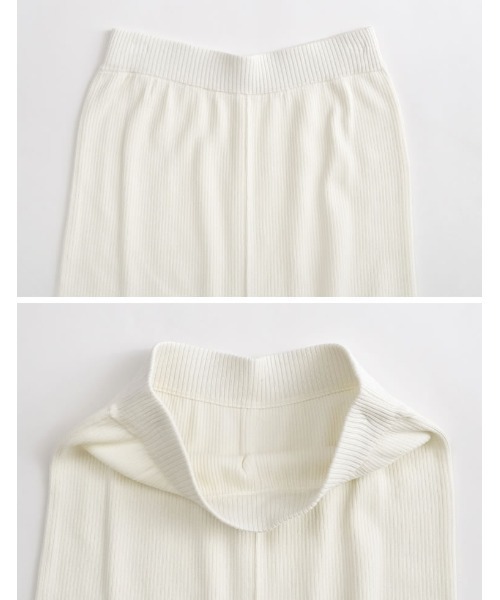 Re:EDIT（リエディ）の「[2023S/S COLLECTION][低身長/高身長サイズ有]配色ニットナロースカート（スカート・レディース・ホワイト×ブラック/ブラック×ホワイト/ブラック・LARGE/TALL/MEDIUM/SHORT）」の21枚目の写真
