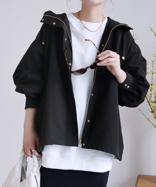 reca（レカ）の「裾ドロストマウンテンパーカー（マウンテンパーカー・レディース・ベージュ/ブラック/アイボリー/ライトベージュ/カーキ・FREE）」の12枚目の写真