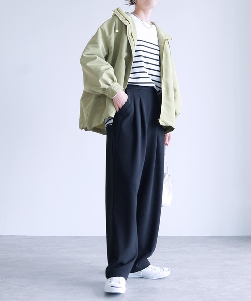 reca（レカ）の「裾ドロストマウンテンパーカー（マウンテンパーカー・レディース・ベージュ/ブラック/アイボリー/ライトベージュ/カーキ・FREE）」の19枚目の写真