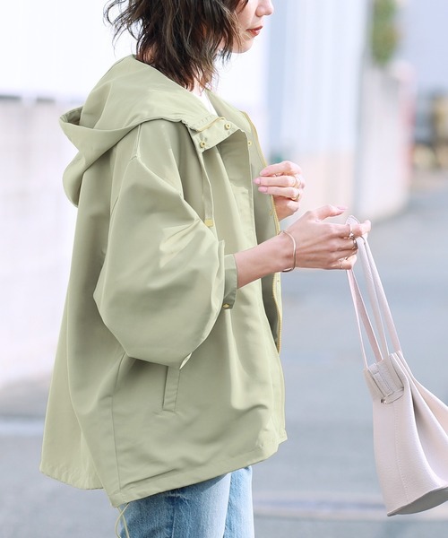 reca（レカ）の「裾ドロストマウンテンパーカー（マウンテンパーカー・レディース・ベージュ/ブラック/アイボリー/ライトベージュ/カーキ・FREE）」の20枚目の写真