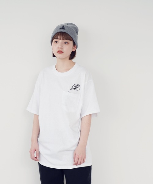 HUF(ハフ)の「HUF / ハフ IN THE POCKET S/S TEE 半袖 ポケット Tシャツ(Tシャツ/カットソー・メンズ・チャコールグレー/グリーン/ホワイト・X-LARGE/MEDIUM/LARGE)」の5枚目の写真