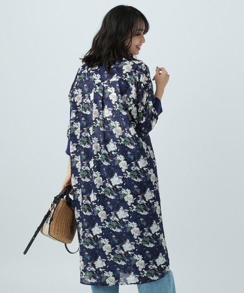 BAYFLOW（ベイフロー）の「シアーシャツワンピース（シャツワンピース・レディース・ネイビー/ピンク/ブラック/サックスブルー/ライム/ライトグレー・FREE）」の21枚目の写真