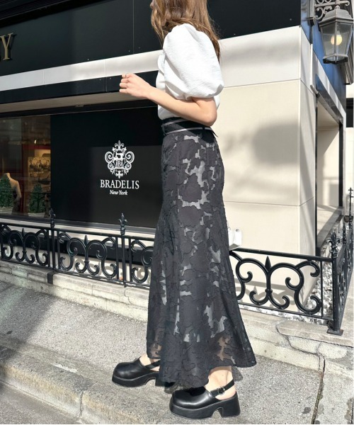 OLIVE des OLIVE（オリーブデオリーブ）の「【WEB限定カラー有】くるみバックルベルトフレアスカート（スカート・レディース・ブラック/アイボリー/イエロー/オフホワイト/サックスブルー・FREE）」の21枚目の写真