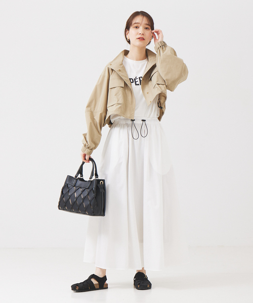 Abahouse Devinette(ドゥヴィネット)の「【Avancer】2WAYハンドバッグ(ハンドバッグ・レディース・ライトグレー/ベージュ/ブラック・フリー)」の4枚目の写真
