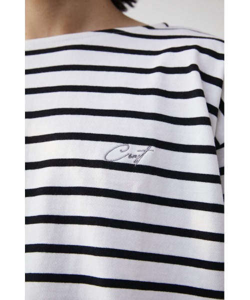 セール】ELBOW PATCH BORDER TOPS/エルボーパッチボーダートップス（T