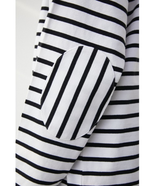 AZUL by moussy(アズールバイマウジー)の「ELBOW PATCH BORDER TOPS/エルボーパッチボーダートップス(Tシャツ/カットソー・メンズ・ブルー系その他/ブルー系その他3/ブラック系その他・MEDIUM/LARGE)」の13枚目の写真