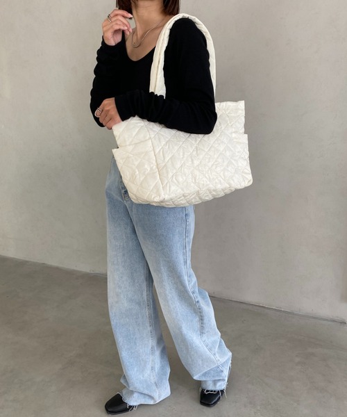 セール】【A4サイズ収納可】キルティングトートバッグ マザーズ