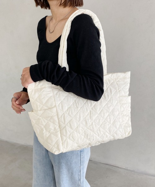 キルティング マザーズバッグ Quilting Tote Bag: M Size Quilting Tote Bag: M Size – Solpresa