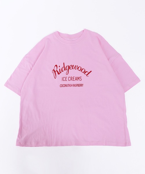 WC(ダブル シー)の「アーチロゴビッグTシャツ(Tシャツ/カットソー・レディース・ピンク/ホワイト/ネイビー・FREE)」の16枚目の写真