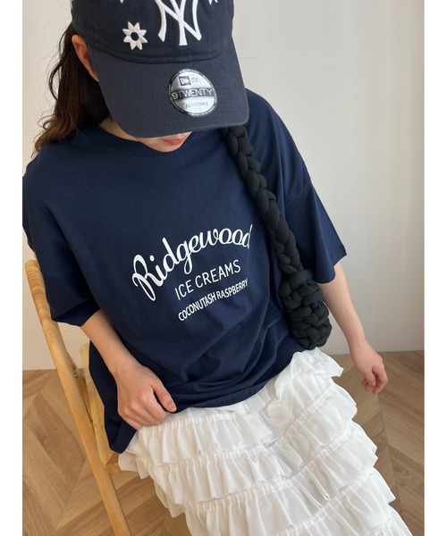 WC(ダブル シー)の「アーチロゴビッグTシャツ(Tシャツ/カットソー・レディース・ピンク/ホワイト/ネイビー・FREE)」の8枚目の写真