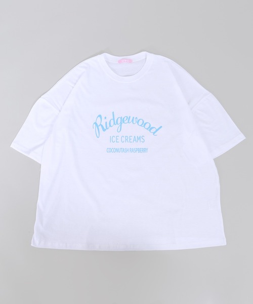 WC(ダブル シー)の「アーチロゴビッグTシャツ(Tシャツ/カットソー・レディース・ピンク/ホワイト/ネイビー・FREE)」の14枚目の写真