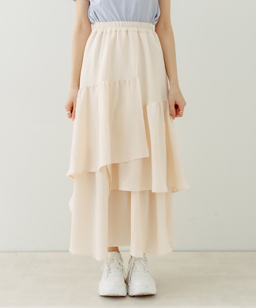 OLIVE des OLIVE（オリーブデオリーブ）の「ランダムティアードスカート（スカート・レディース・オフホワイト/アイボリー・FREE）」の15枚目の写真