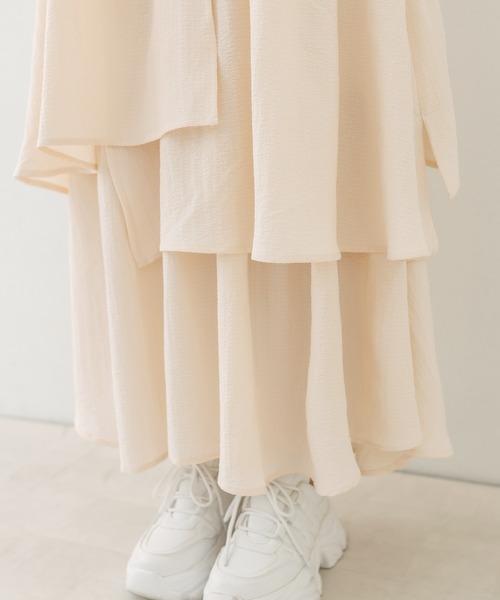 OLIVE des OLIVE（オリーブデオリーブ）の「ランダムティアードスカート（スカート・レディース・オフホワイト/アイボリー・FREE）」の20枚目の写真