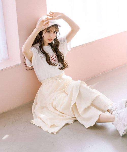 OLIVE des OLIVE（オリーブデオリーブ）の「ランダムティアードスカート（スカート・レディース・オフホワイト/アイボリー・FREE）」の14枚目の写真