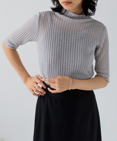 hellam（へラム）の「五分袖ラメニットプルオーバー（その他トップス・レディース・ブラック/グレー/ベージュ系その他/モカ・FREE）」の21枚目の写真
