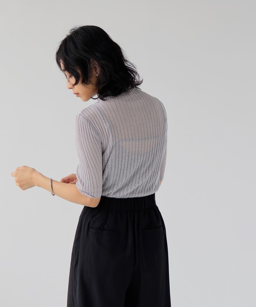 hellam（へラム）の「五分袖ラメニットプルオーバー（その他トップス・レディース・ブラック/グレー/ベージュ系その他/モカ・FREE）」の18枚目の写真