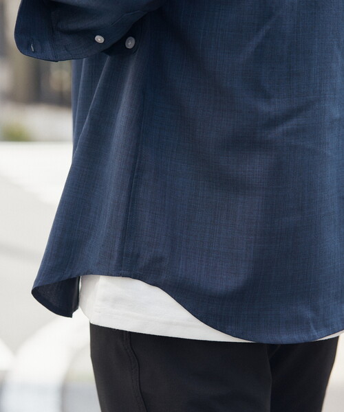 B.C STOCK（ベーセーストック）の「リネンライク 7分袖とろみシャツ（シャツ/ブラウス・メンズ・ベージュ/ネイビー・SMALL/MEDIUM/LARGE）」の16枚目の写真