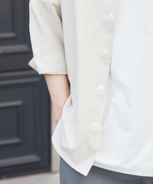 B.C STOCK（ベーセーストック）の「リネンライク 7分袖とろみシャツ（シャツ/ブラウス・メンズ・ベージュ/ネイビー・SMALL/MEDIUM/LARGE）」の22枚目の写真