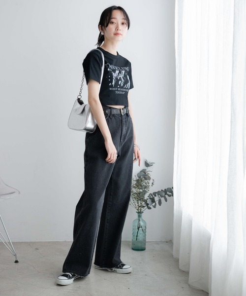 WEGO（ウィゴー）の「WEGO/フォトプリントちびT（Tシャツ/カットソー・レディース・ブラック/ホワイト・FREE）」の12枚目の写真