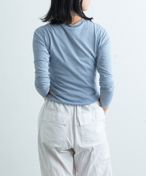 SHENERY（シーナリー）の「シンプルロンTee（Tシャツ/カットソー・レディース・ベージュ/オフホワイト/ブルー/ブラック・FREE）」の15枚目の写真