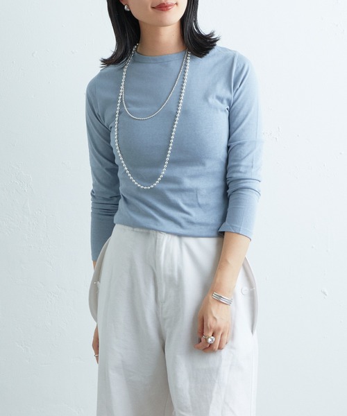 SHENERY（シーナリー）の「シンプルロンTee（Tシャツ/カットソー・レディース・ベージュ/オフホワイト/ブルー/ブラック・FREE）」の12枚目の写真