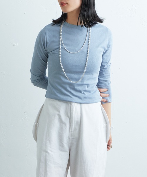 SHENERY（シーナリー）の「シンプルロンTee（Tシャツ/カットソー・レディース・ベージュ/オフホワイト/ブルー/ブラック・FREE）」の13枚目の写真