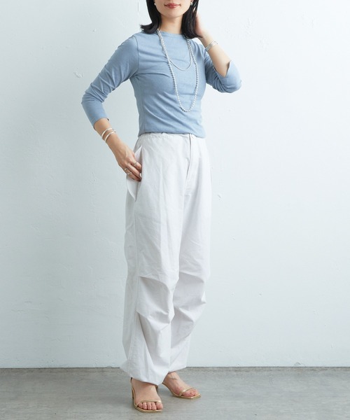 SHENERY（シーナリー）の「シンプルロンTee（Tシャツ/カットソー・レディース・ベージュ/オフホワイト/ブルー/ブラック・FREE）」の19枚目の写真