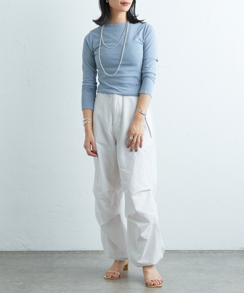 SHENERY（シーナリー）の「シンプルロンTee（Tシャツ/カットソー・レディース・ベージュ/オフホワイト/ブルー/ブラック・FREE）」の21枚目の写真