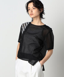 シア―　アシンメトリー　ブラウス