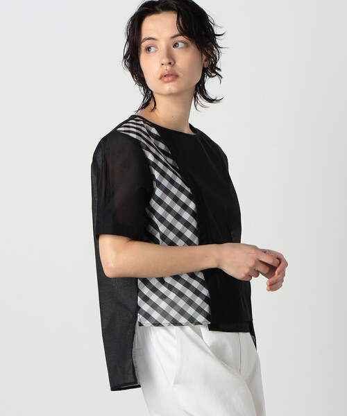 COMME CA ISM(コムサイズム)の「シア― アシンメトリー ブラウス(シャツ/ブラウス・レディース・ブラック/チェック・MEDIUM/LARGE)」の5枚目の写真