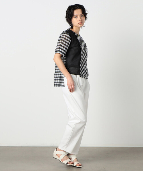 COMME CA ISM(コムサイズム)の「シア― アシンメトリー ブラウス(シャツ/ブラウス・レディース・ブラック/チェック・MEDIUM/LARGE)」の8枚目の写真