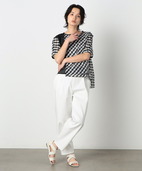 COMME CA ISM(コムサイズム)の「シア― アシンメトリー ブラウス(シャツ/ブラウス・レディース・ブラック/チェック・MEDIUM/LARGE)」の7枚目の写真