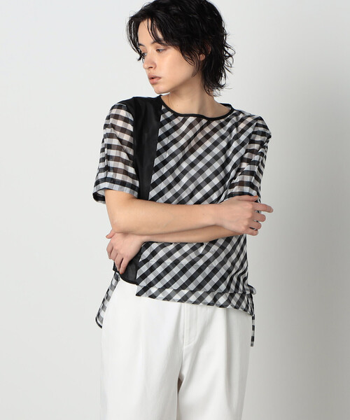 COMME CA ISM(コムサイズム)の「シア― アシンメトリー ブラウス(シャツ/ブラウス・レディース・ブラック/チェック・MEDIUM/LARGE)」の9枚目の写真