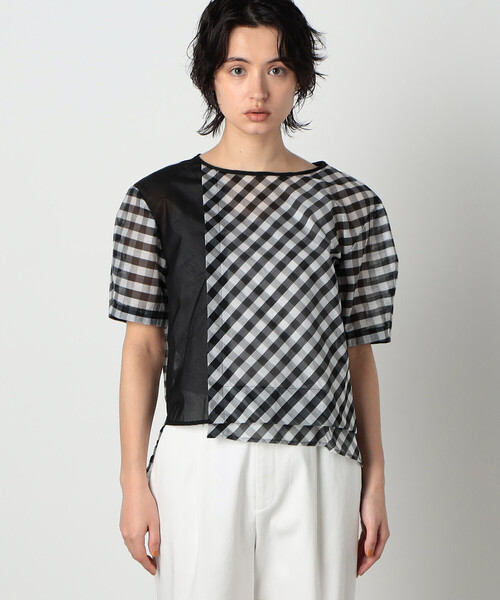 COMME CA ISM(コムサイズム)の「シア― アシンメトリー ブラウス(シャツ/ブラウス・レディース・ブラック/チェック・MEDIUM/LARGE)」の10枚目の写真