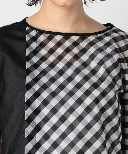 COMME CA ISM(コムサイズム)の「シア― アシンメトリー ブラウス(シャツ/ブラウス・レディース・ブラック/チェック・MEDIUM/LARGE)」の13枚目の写真