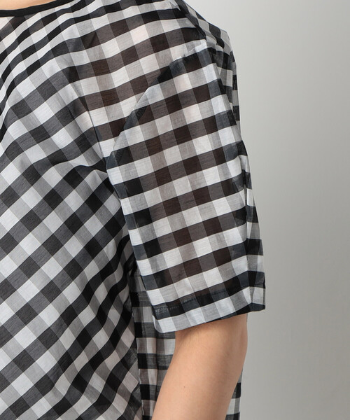 COMME CA ISM(コムサイズム)の「シア― アシンメトリー ブラウス(シャツ/ブラウス・レディース・ブラック/チェック・MEDIUM/LARGE)」の14枚目の写真