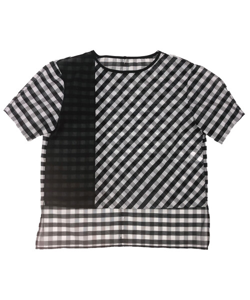 COMME CA ISM(コムサイズム)の「シア― アシンメトリー ブラウス(シャツ/ブラウス・レディース・ブラック/チェック・MEDIUM/LARGE)」の19枚目の写真