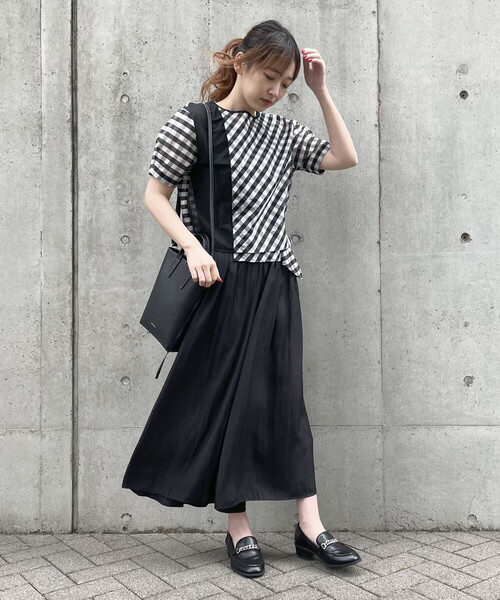 COMME CA ISM(コムサイズム)の「シア― アシンメトリー ブラウス(シャツ/ブラウス・レディース・ブラック/チェック・MEDIUM/LARGE)」の22枚目の写真