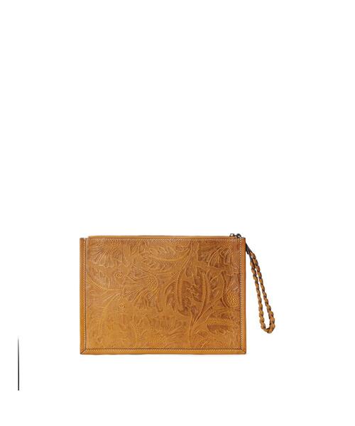 POLO RALPH LAUREN(ポロ ラルフ ローレン)の「ツールド レザー エンベロープ クラッチ(クラッチバッグ・レディース・ブラウン系2・ONE)」の6枚目の写真