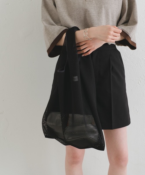 WHIMSIC（ウィムジック）の「【UNISEX】メッシュマーケットバッグ（エコバッグ/サブバッグ・メンズ・ブラック/ブルー/グレー/オフホワイト/オレンジ・FREE）」の19枚目の写真