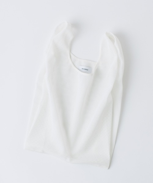 WHIMSIC（ウィムジック）の「【UNISEX】メッシュマーケットバッグ（エコバッグ/サブバッグ・メンズ・ブラック/ブルー/グレー/オフホワイト/オレンジ・FREE）」の17枚目の写真