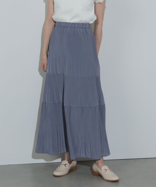 BEAMS HEART（ビームスハート）の「ケシプリーツ ティアードスカート（スカート・レディース・ネイビー/ブラウン系その他3/オリーブ/ブルー系その他/ブルー/グリーン系その他5・FREE）」の22枚目の写真