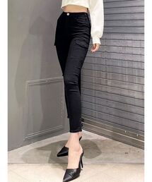 ハイウエストミリタリーカーゴスキニーパンツ