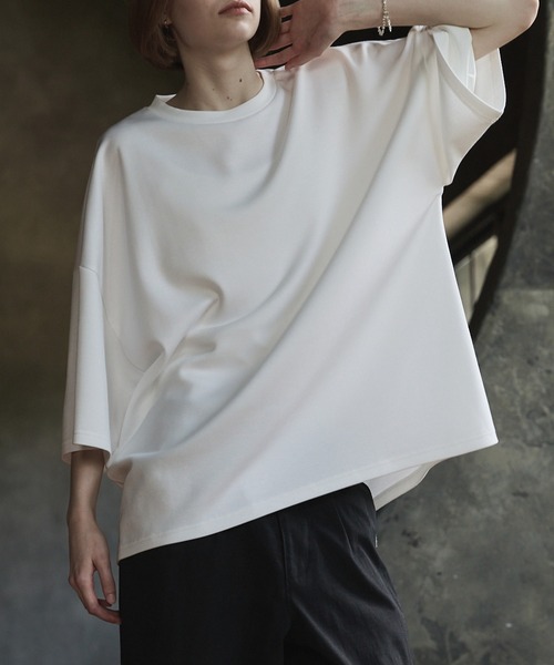 CIASENSE（シアセンス）の「Loose silhouettedrape punch short sleeve big T/ルーズシルエットドレープポンチ半袖ビッグT（Tシャツ/カットソー・メンズ・ホワイト/ブラック/チャコールグレー・M/L）」の12枚目の写真