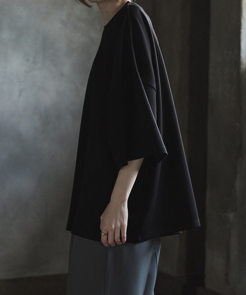 CIASENSE（シアセンス）の「Loose silhouettedrape punch short sleeve big T/ルーズシルエットドレープポンチ半袖ビッグT（Tシャツ/カットソー・メンズ・ホワイト/ブラック/チャコールグレー・M/L）」の14枚目の写真